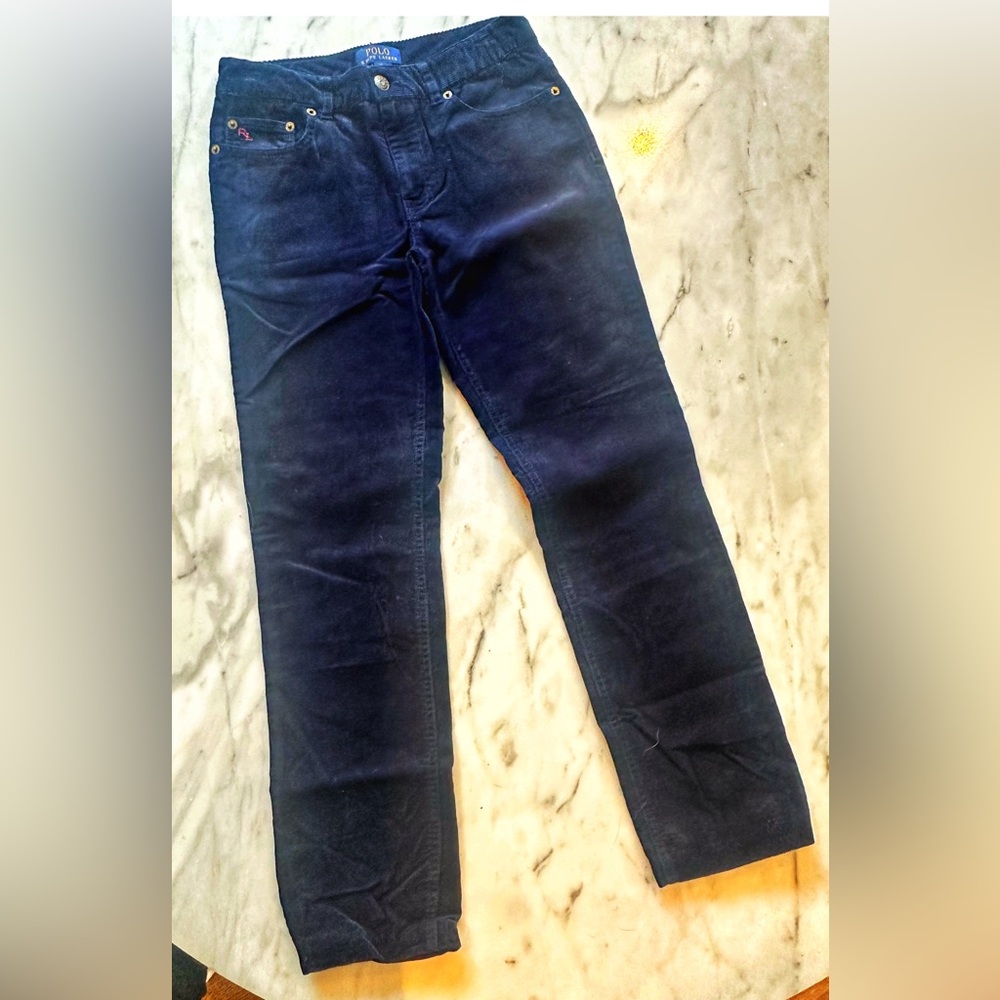 Ralph Lauren Boys Size 14 Navy Corduroy  Pant